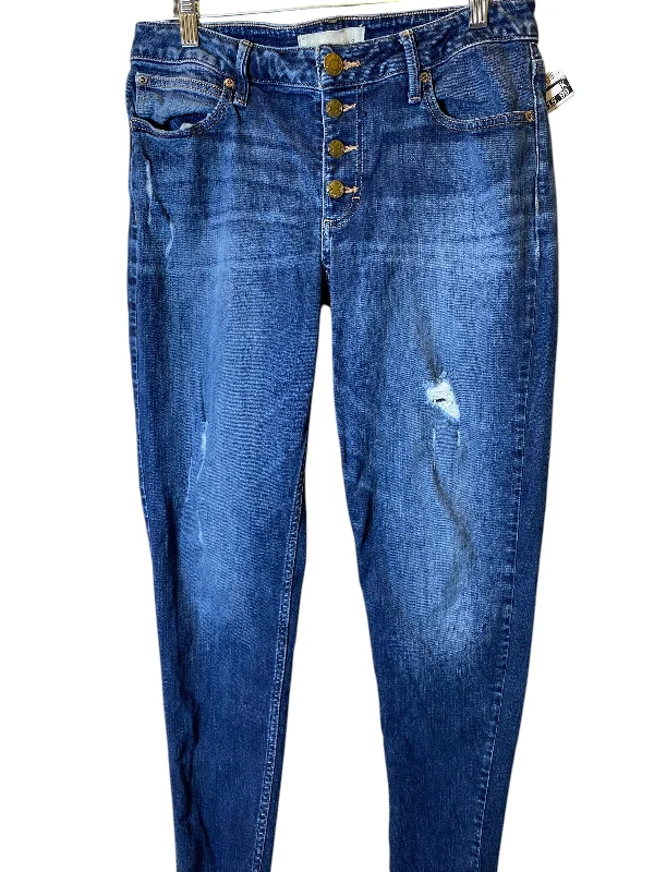 Sports Pants Jeans Straight By Maurices In Blue Denim, Size: 8