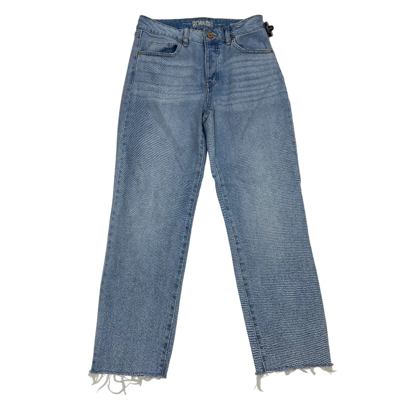 Minimalist Style Jeans Straight By Rewash In Blue Denim, Size: 2