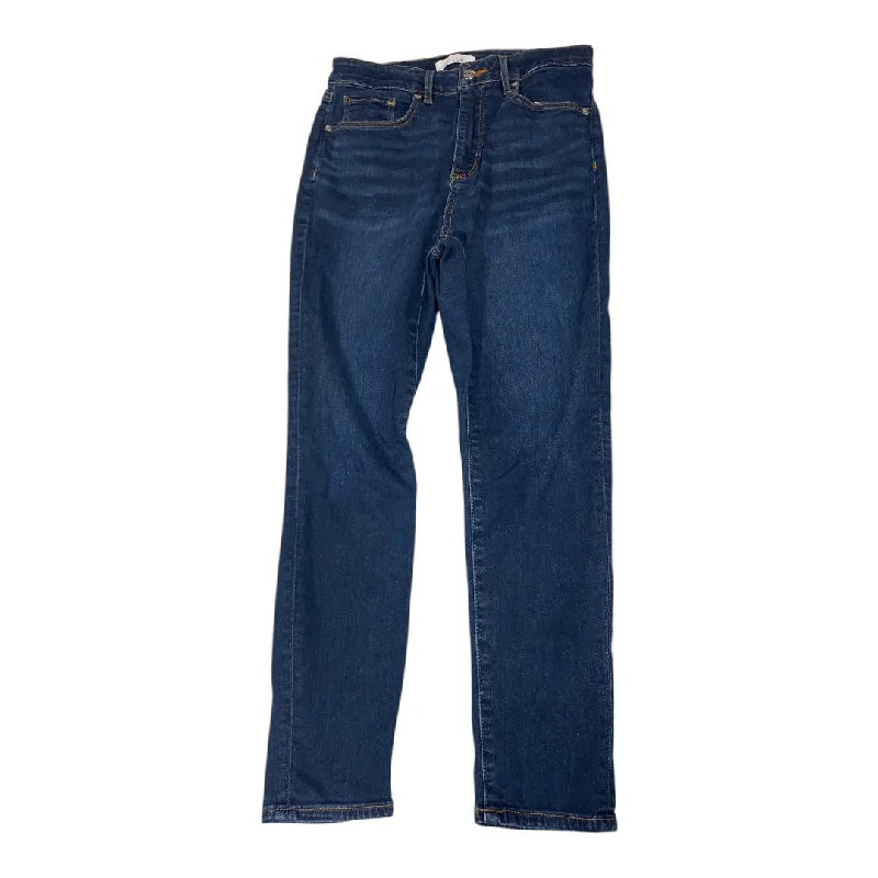 Rugged Jackets Jeans Skinny By Loft In Blue Denim, Size: 6