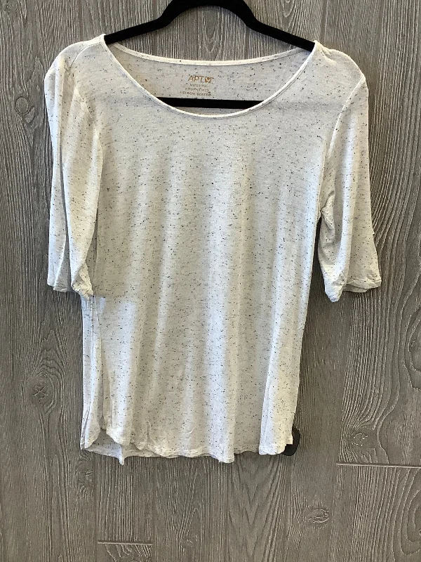 Relaxed Wear Top 3/4 Sleeve By Apt 9 In White, Size: M