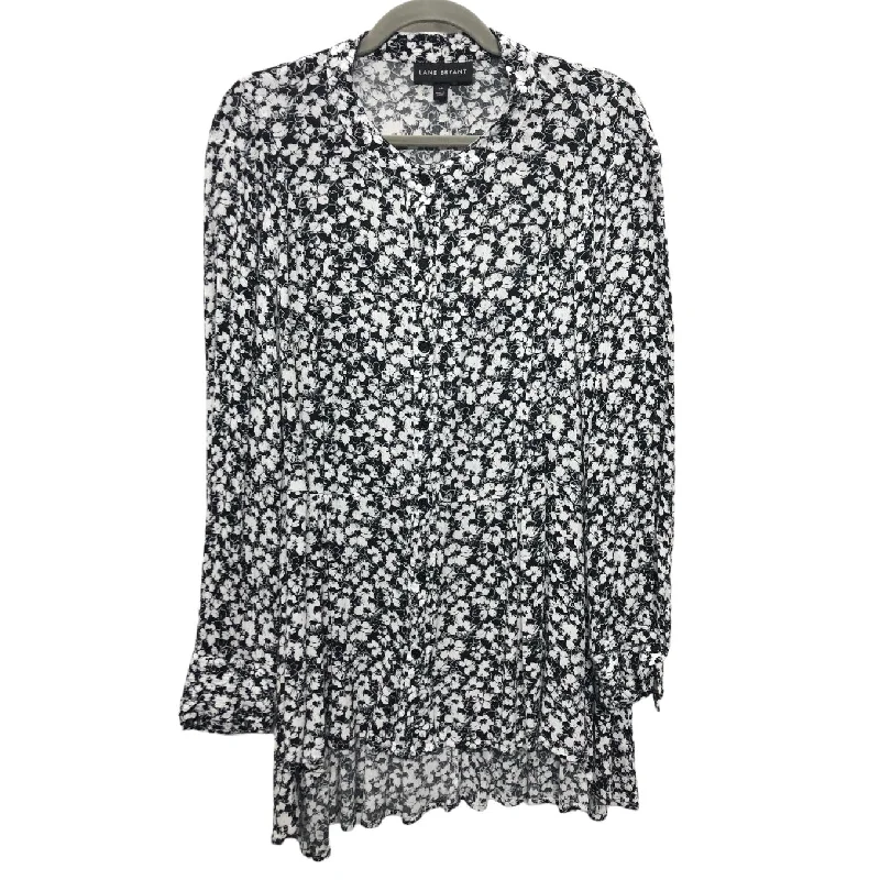 Everyday Outfits Top Long Sleeve By Lane Bryant In Black & White, Size: 18