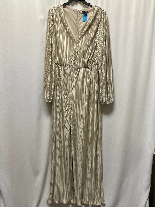 Active Wear Jumpsuit By Boohoo Boutique In Tan, Size: 1X
