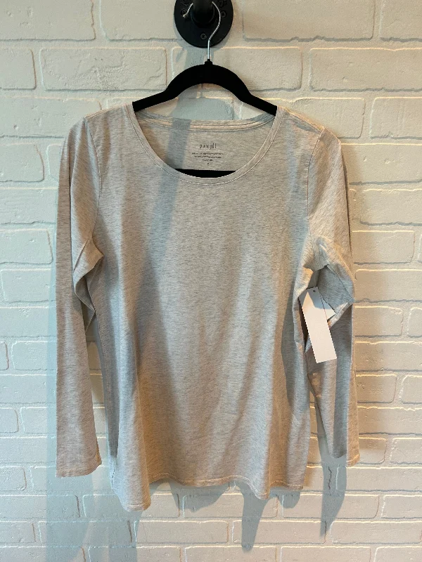 Printed Scarves Top Long Sleeve Basic By Pure Jill In Cream, Size: M