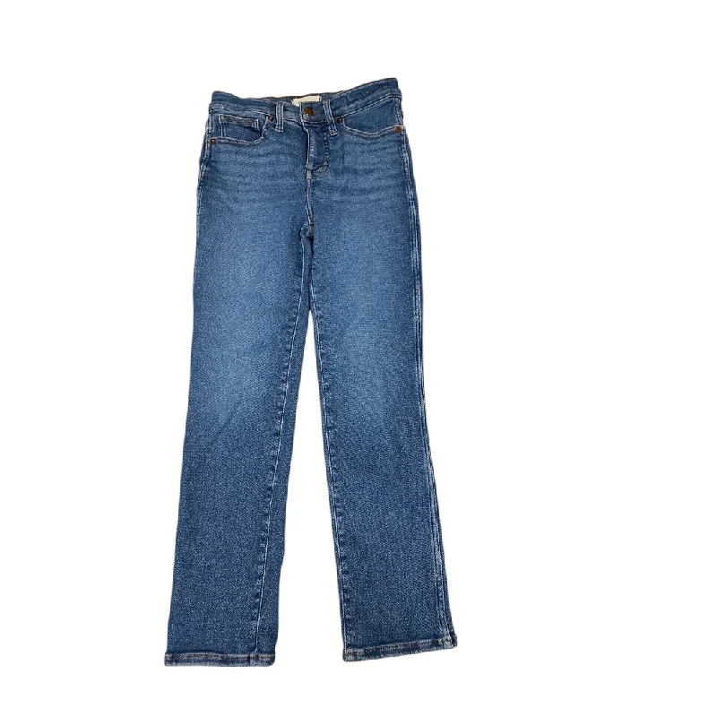 Stylish Sneakers Jeans Skinny By Madewell In Blue Denim, Size: 2p