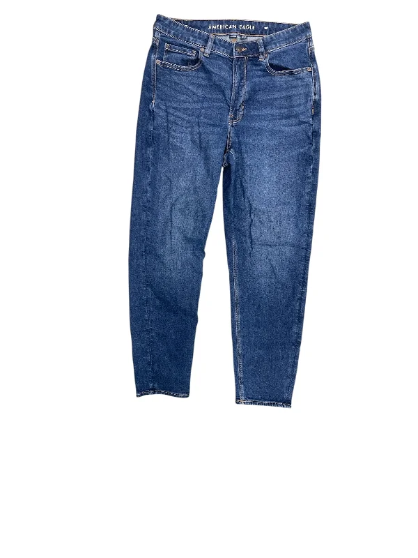 Classic Jackets Jeans Straight By American Eagle In Blue Denim, Size: 12