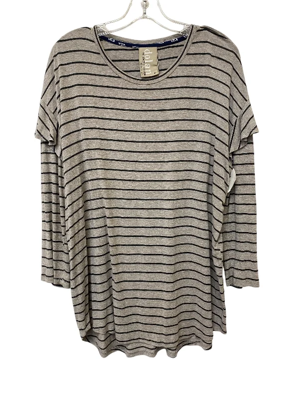 All-Purpose Wear Top Long Sleeve By Dolan Left Coast In Grey, Size: Xl
