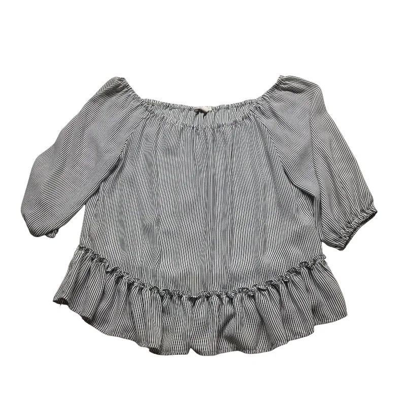 Comfy Jackets Top 3/4 Sleeve By Lila Rose In Black & White, Size: M