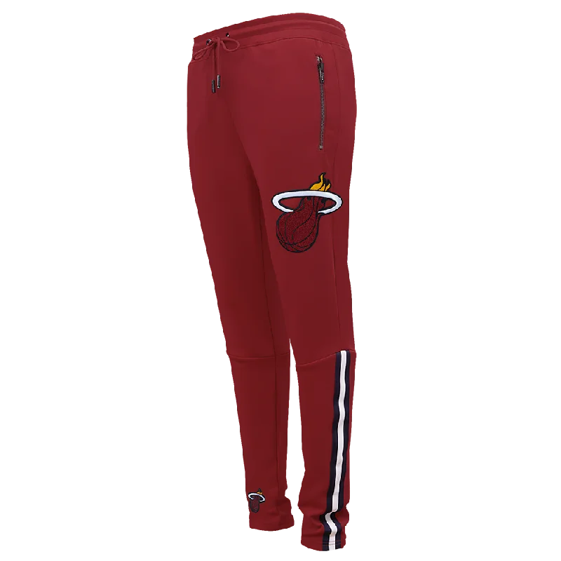 Luxury Comfort NBA MIAMI HEAT CLASSIC MEN'S DK TRACK PANT (CARDINAL RED/BLACK)