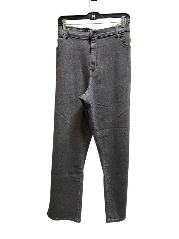 Casual Chic Jeans Boot Cut By Lee In Grey, Size: 18