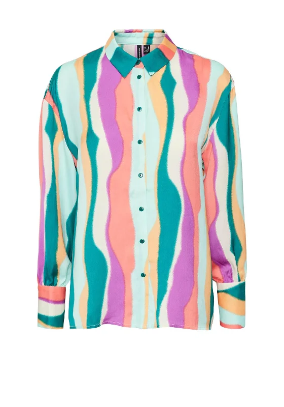 Romantic Data Vero Moda Tanya Print Shirt, Everglade