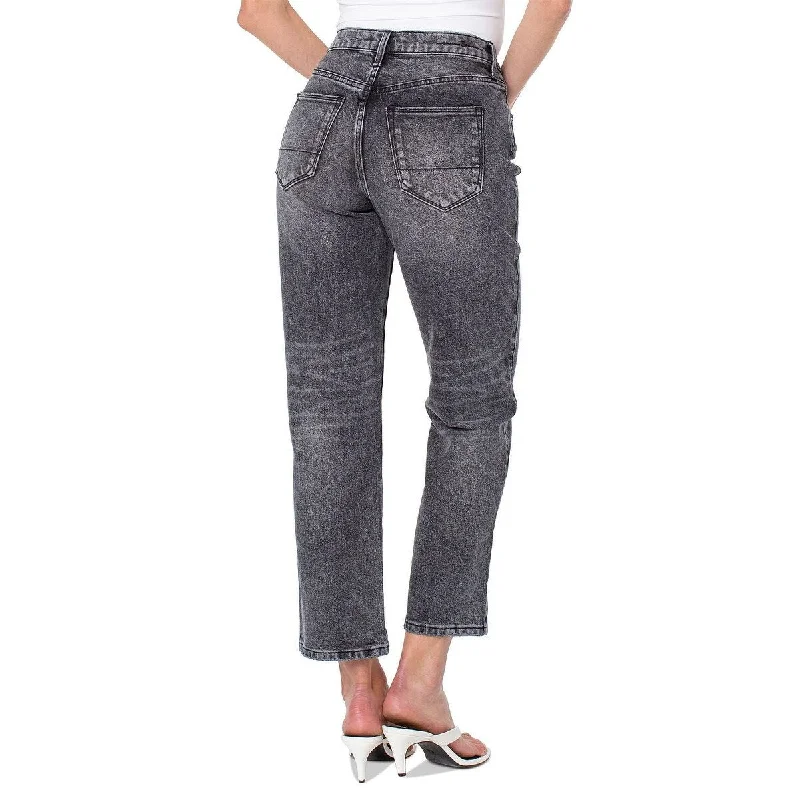Creative Prints Earnest Sewn Women's Straight Leg Ankle Jeans Gray Size 26