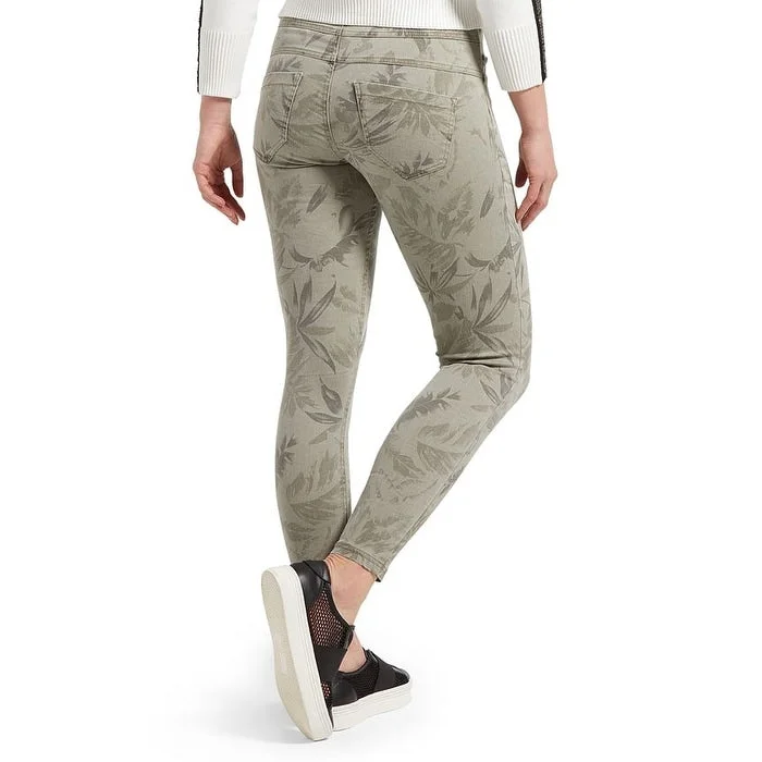 Quality Tailoring Hue Women's Printed Twill Leggings Green Size X-Large