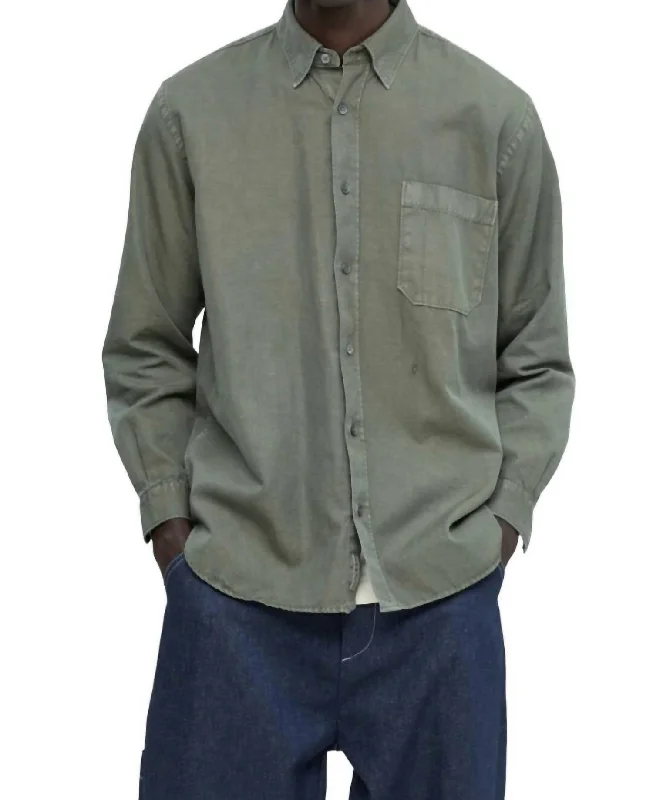 Street Style Formal Shirt In Dried Basil