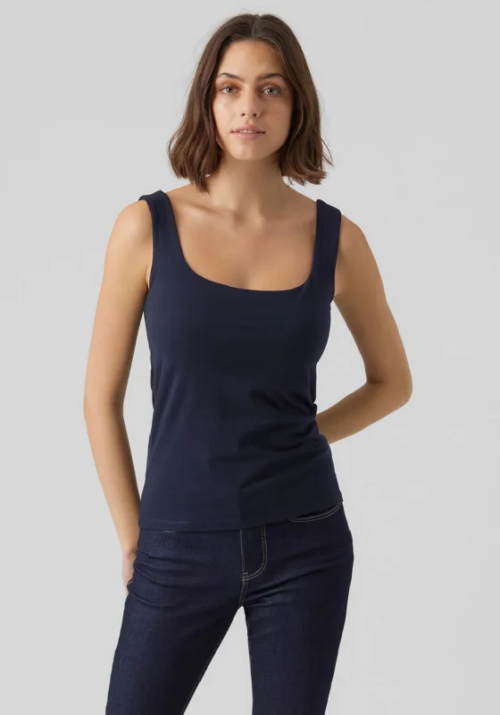 Classic Style Vero Moda Ola Tank Top, Navy Blazer
