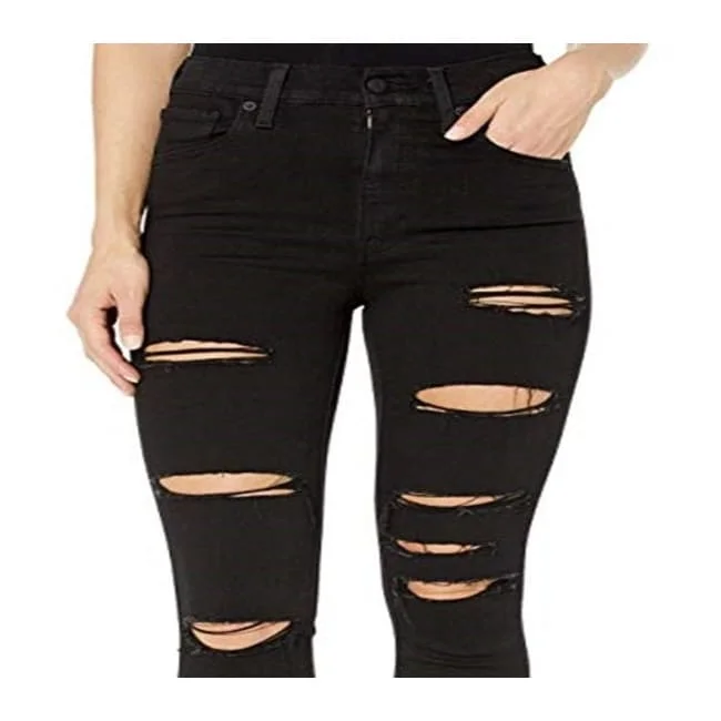 Classic Color Levi's Women's Mile High Super Skinny Jeans Black Size 24X30