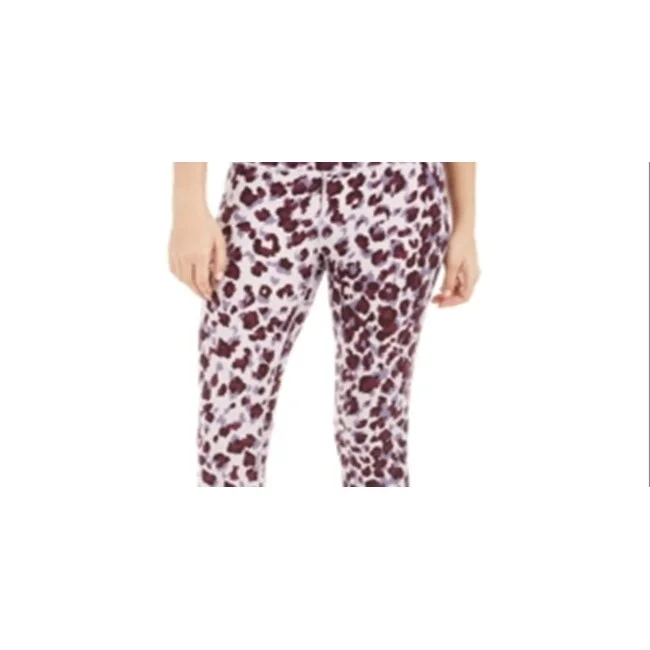 Fresh Wear Calvin Klein Women's Leopard Print High Waist Leggings Red Size Large