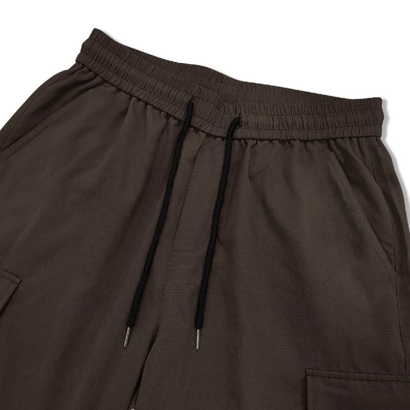 Retro Style Men's Three-dimensional Pocket  Lace-up Loose Casual Pants