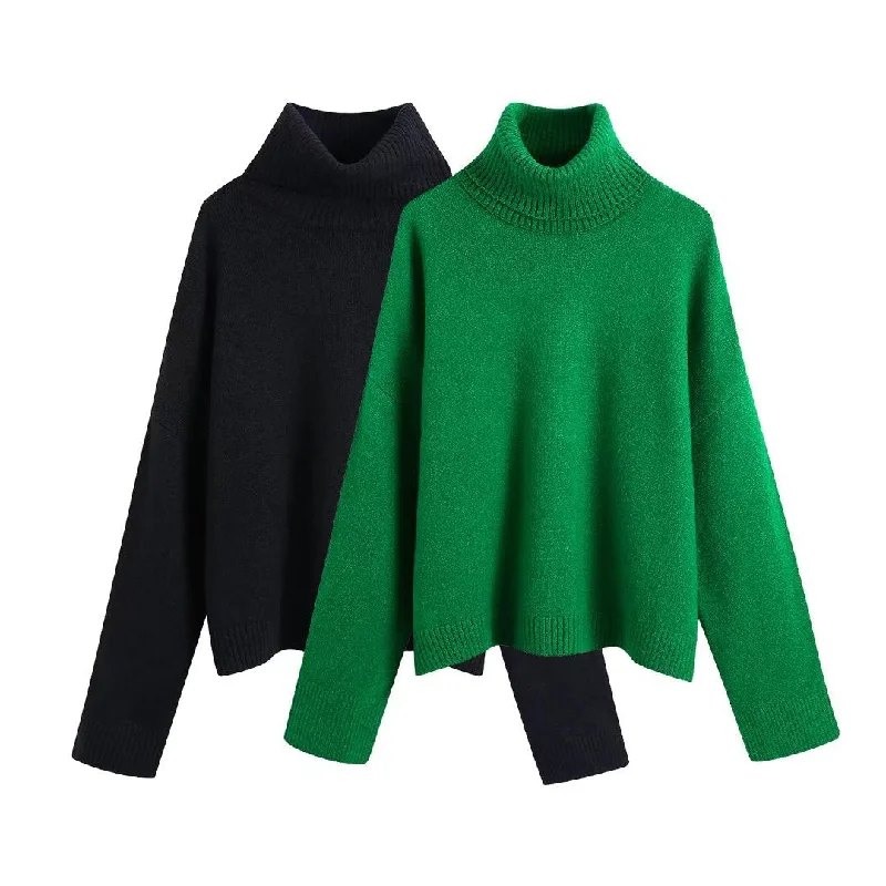 Refreshing Design Winter Turtleneck Knitted Sweaters for Women
