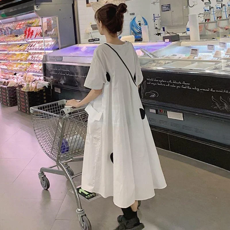 Goddess Style White Dress Women's Summer Loose