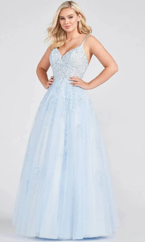 New Products Ellie Wilde EW122076 - Laced V-Neck Evening Dress