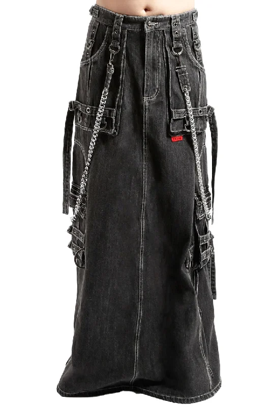 Easygoing Fashion Tripp NYC Strength Skirt [BLACK DENIM]