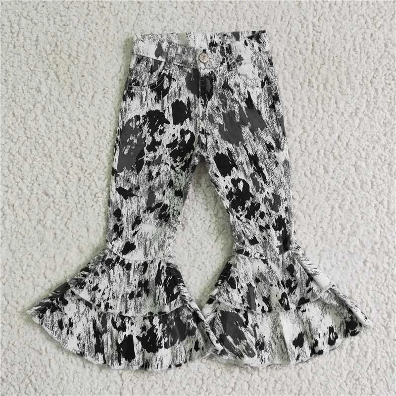 Printed Scarves P0023 Ink print Double lace jeans