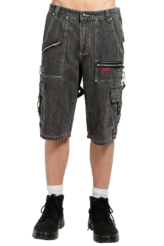 Stylish Apparel Tripp NYC Clash Shorts [BLACK DENIM]