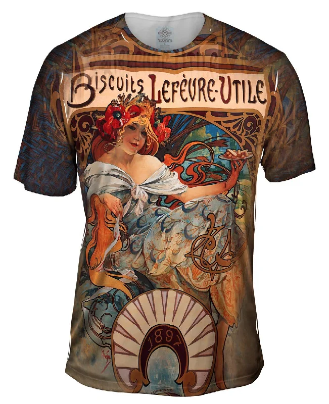 Casual Chic Alphonse Mucha - "Biscuits Lefèvre-Utile" (1896)