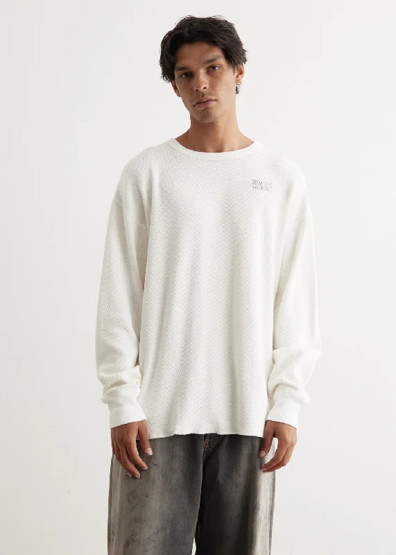 Comfy Apparel Waffle Jersey Long Sleeve T-Shirt (KAPITAL Embroidery)