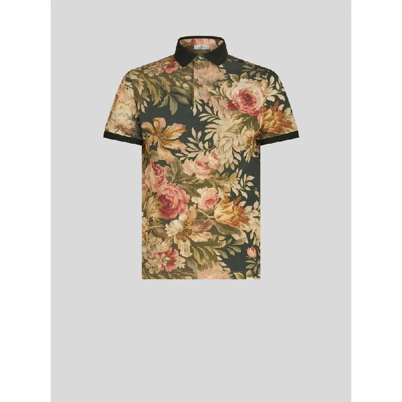 Lounge Wear POLO SHIRT WITH FLORAL PRINT