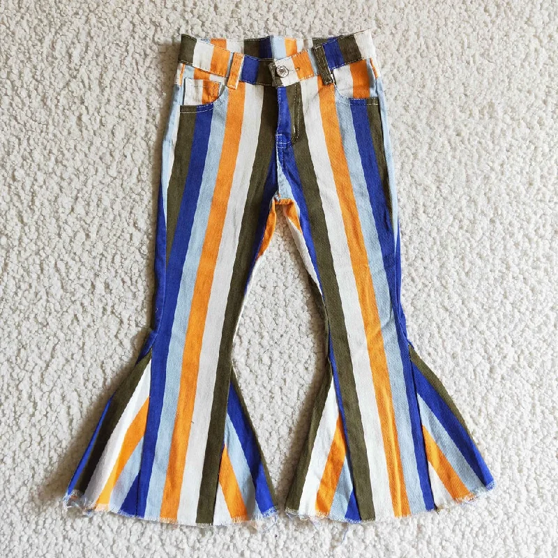 Modern Backpacks P0029 Girl Striped Bell Jeans