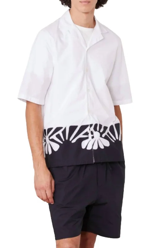 Stylish Sneakers Eren Shirt In White-Black