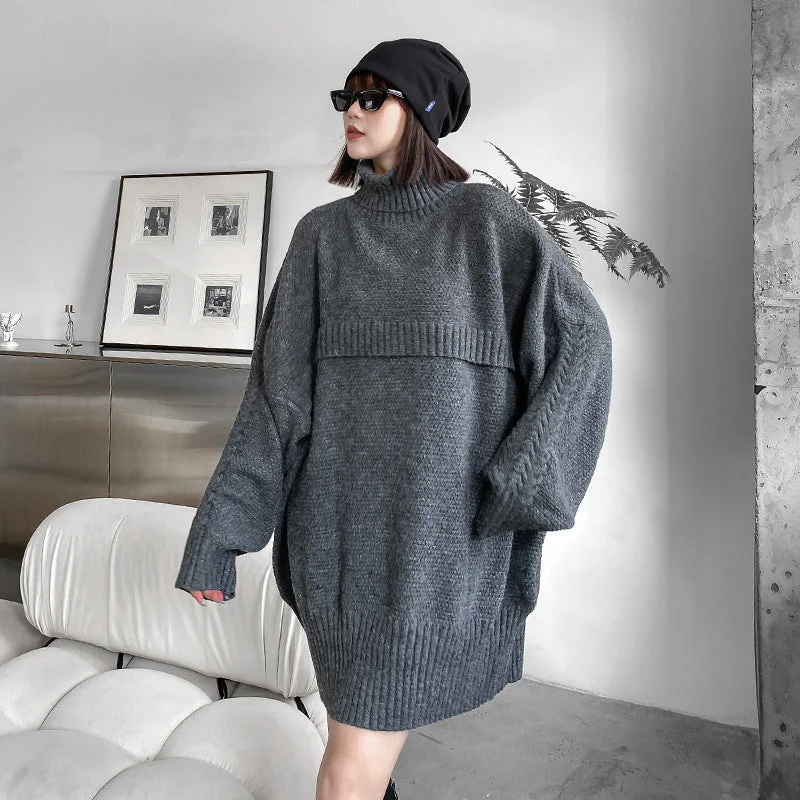 Elegant Series Warm Turtleneck Pullover Knitting Sweaters for Women