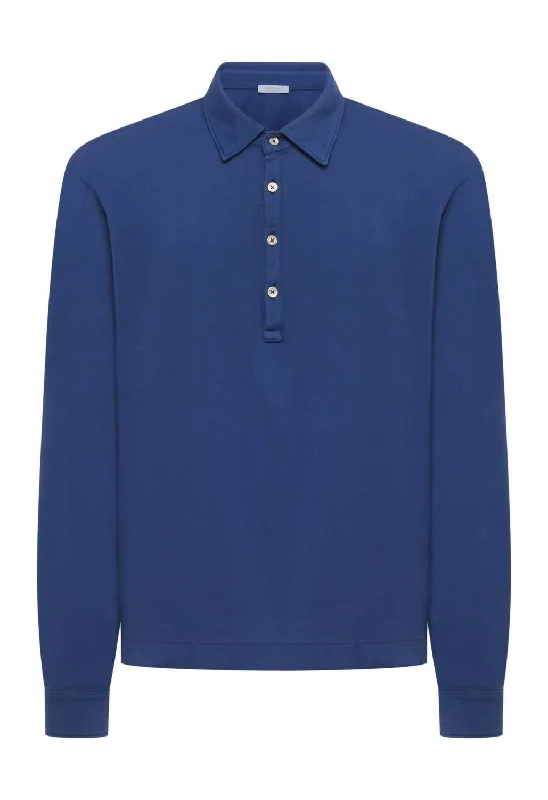Bright Shirts Men's Maglia Jersey Polo In Blue