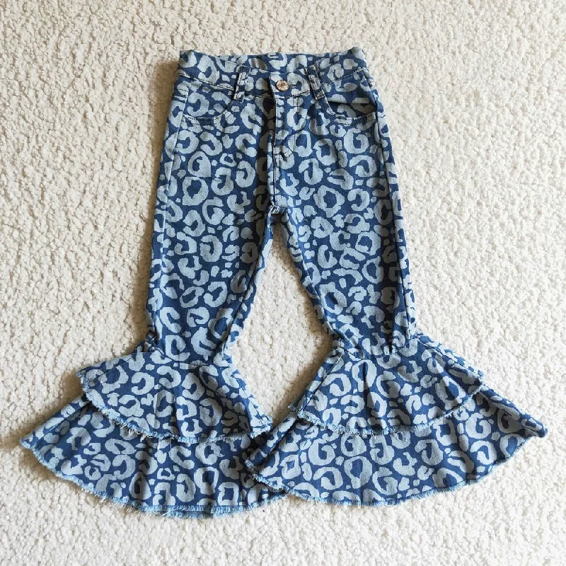 Sporty Suits P0027 Girl Blue Spotted Bell Jeans