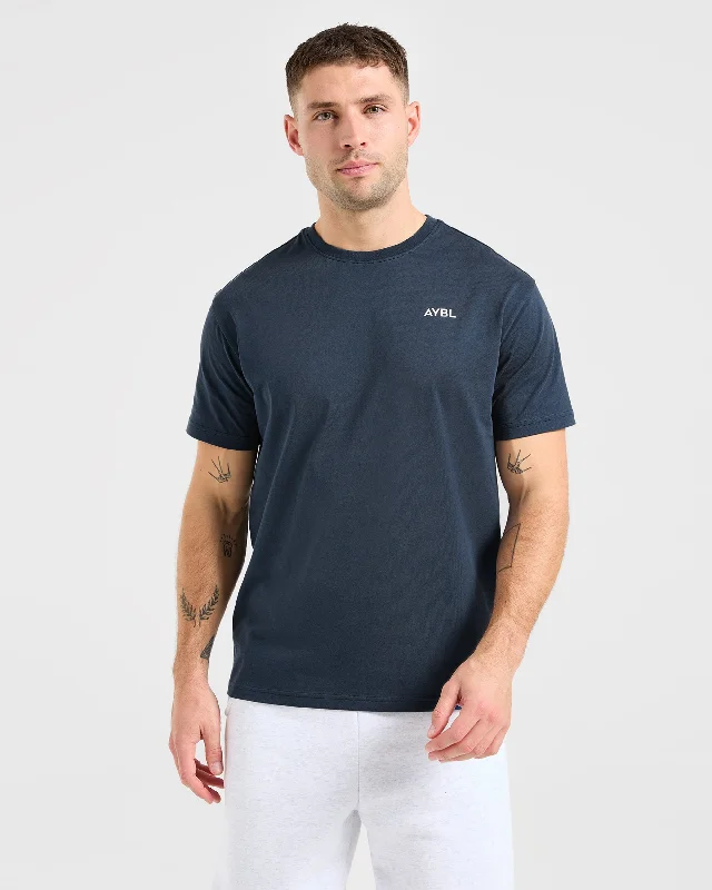 Classic Casual Essential T Shirt - Navy Blue