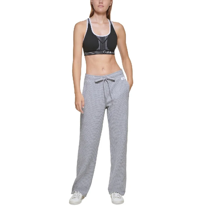 Street Fashion Calvin Klein Women's High Waisted Relaxed Leg Pants Gray Size Medium
