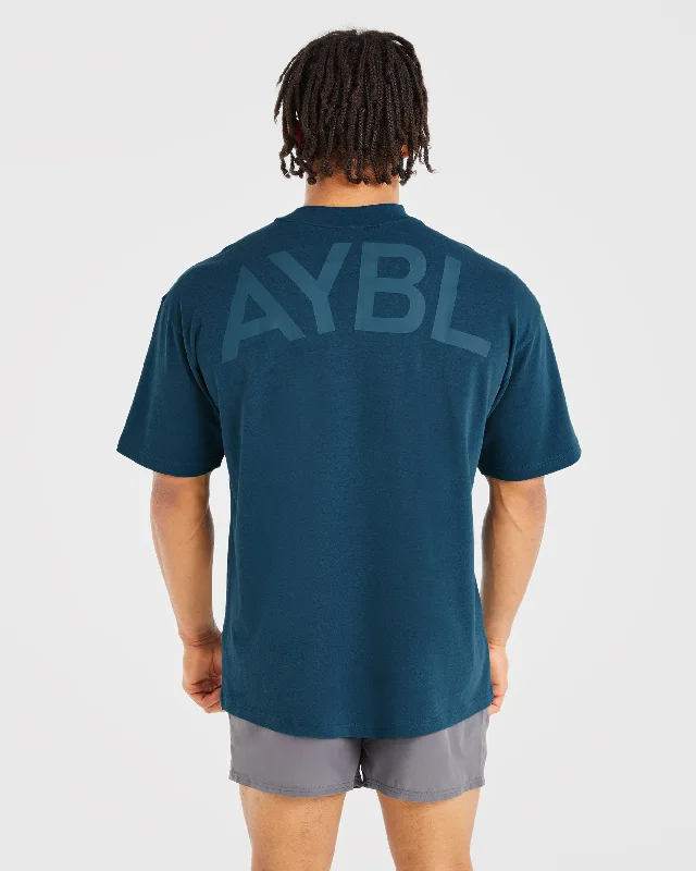 Sporty Wardrobe Essential Oversized T Shirt - Marine Blue