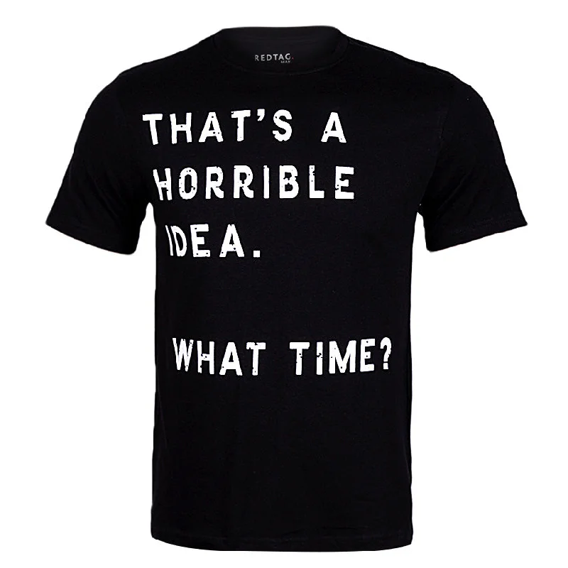 Comfortable Pants REDTAG Men's Black T-Shirts