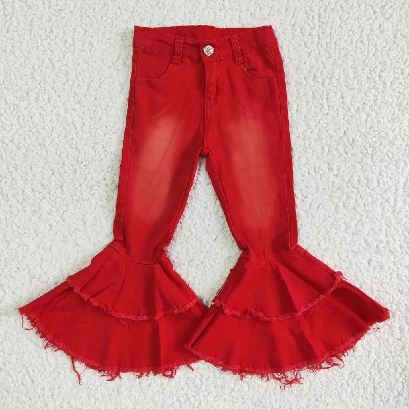 Urban Apparel P0006 Girls Red Bell Jeans