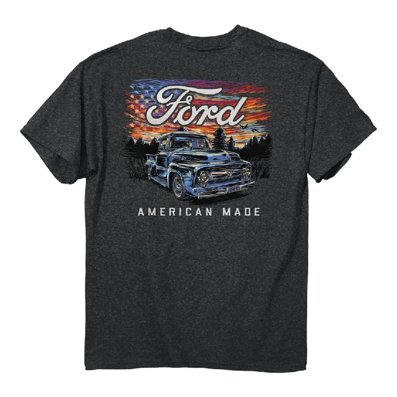 Long Trench Coats Ford - American Made Truck T-Shirt