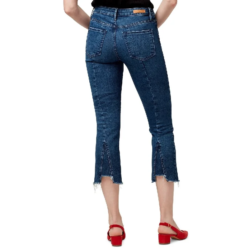 Unique Prints Sanctuary Connector Kick Frayed-Hem Capri Jeans Blue Size 25