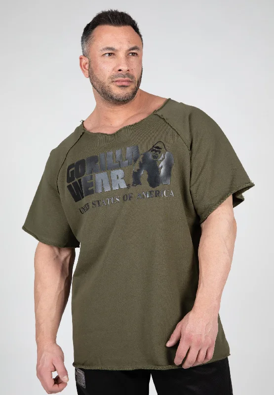 Statement Shoes Classic Workout Top - Army Green