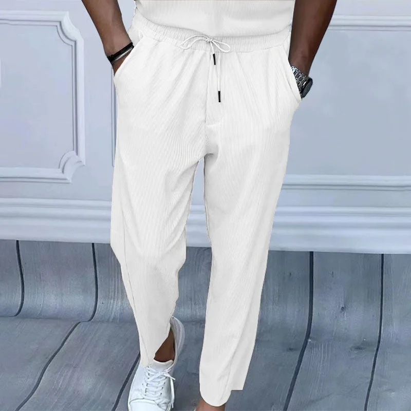 Comfy Jackets Men's Solid Color Lace Pants
