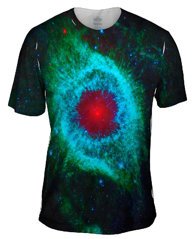Minimalist Style Space Galaxy Helix Nebula Green