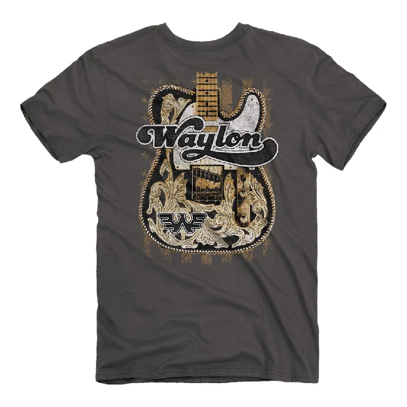 Premium Comfort Waylon Jennings - Big Guitar T-Shirt