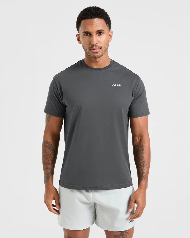 Versatile Looks Essential T Shirt - Smoke Grey