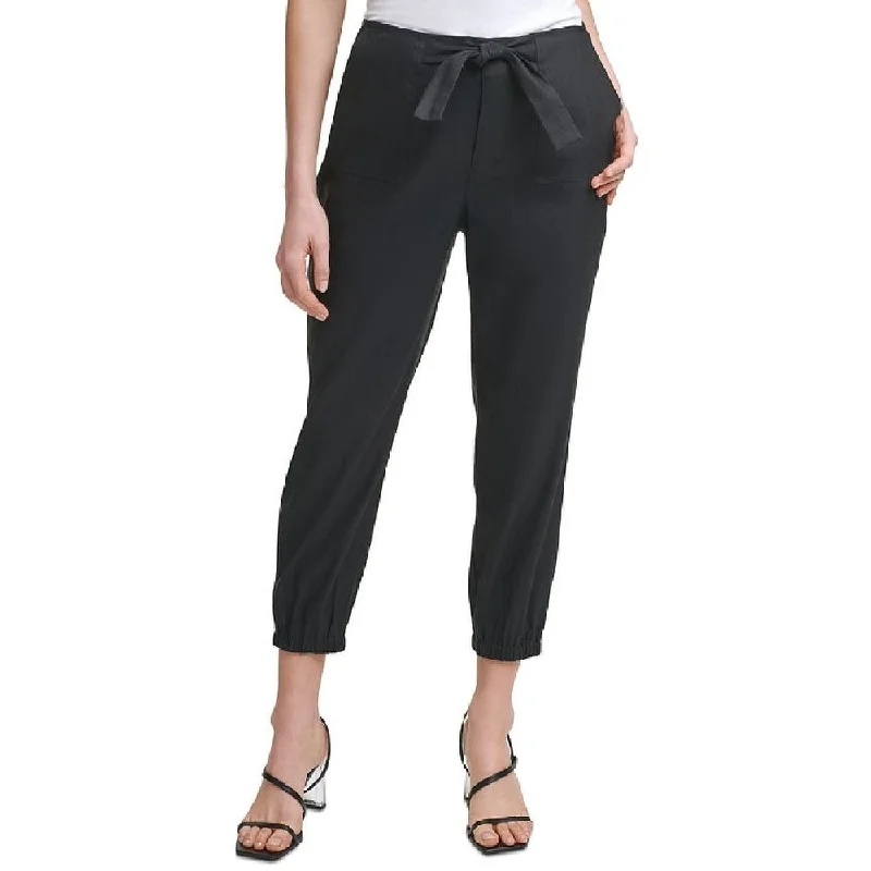 Must-have For Autumn And Winter Calvin Klein Women's Tie Waist Pants Black Size X-Small Must-have For Autumn And Winter Calvin Klein Women's Tie Waist Pants Black Size X-Small