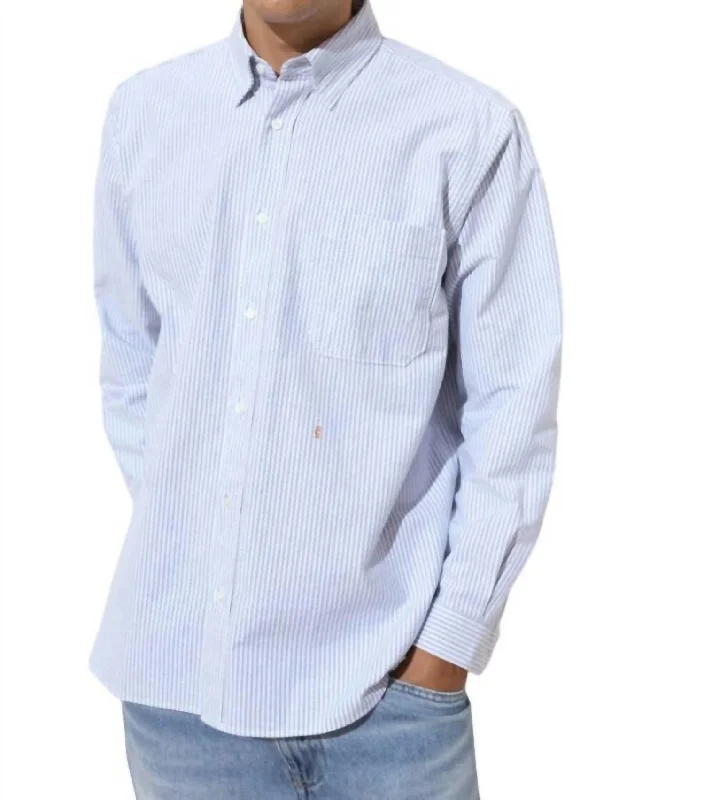 Relaxed Wardrobe Relaxed Oxford Shirt In Indigo Ash