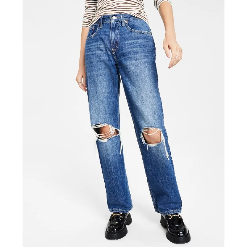 High-end Customization Levi's Women's Low Pro Relaxed Ripped Straight Leg Jeans Blue Size 32X28 - 32X38 High-end Customization Levi's Women's Low Pro Relaxed Ripped Straight Leg Jeans Blue Size 32X28 - 32X38